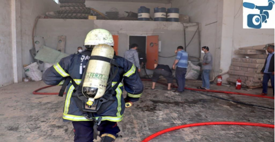 Urfa'da Fabrika Yangını