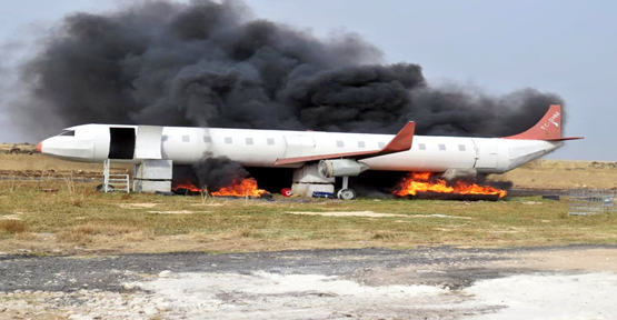 GAP Havaalanı'nda yangın söndürme tatbikatı