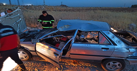 Urfa’da otomobil takla attı, 1 yaralı
