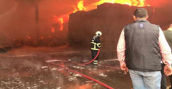Urfa'da fabrika yangını
