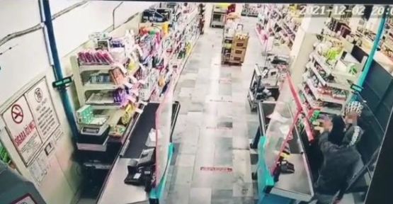 Eyyübiye'de markete silahlı soygun girişimi