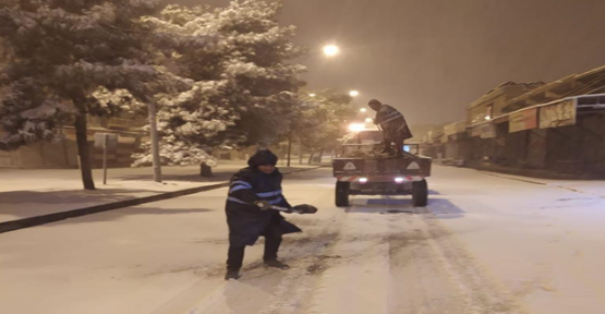 Eyyübiye Belediyesi karla mücadelesi devam ediyor