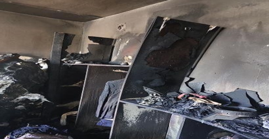Suruç'ta bir evde çıkan yangın hasara yol açtı