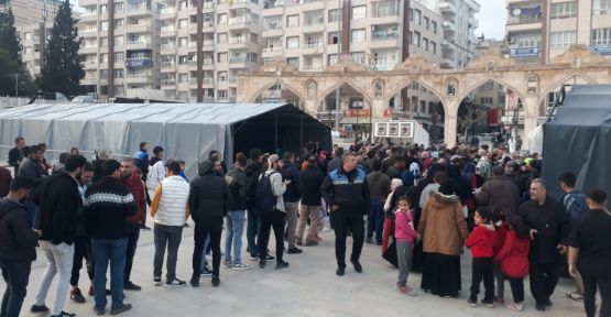 Şanlıurfa’da Belediyenin iftar çadırında ilk oruçlar açıldı