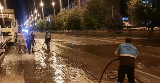 Viranşehir'de caddeler temizlendi
