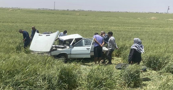 Viranşehir’de çaldıkları araç kaza yapınca kaçtılar