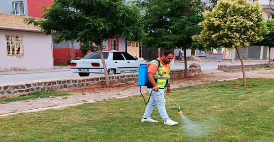 Viranşehir Genelindeki Parklarda İlaçlama Çalışması Sürüyor