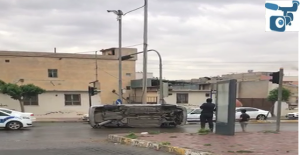 Urfa'da Otomobil Refüje Çarparak Takla Attı, 1 yaralı